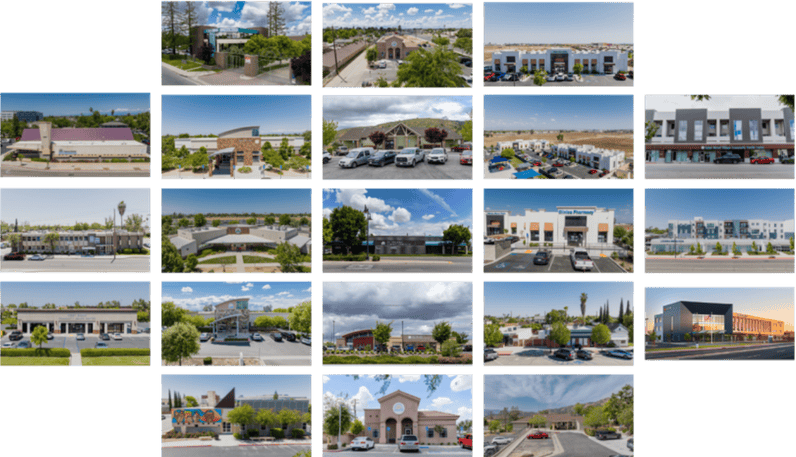 Collage showing Clinica Sierra Vista's health center network.